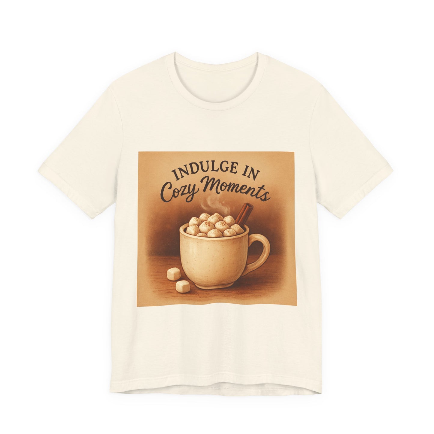 Cozy Moments Hot Cocoa Tee — "Indulge in Cozy Moments"