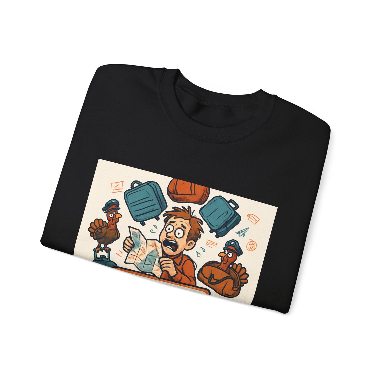 Crewneck Sweatshirt — "Survived the Journey" Travel Adventure Graphic