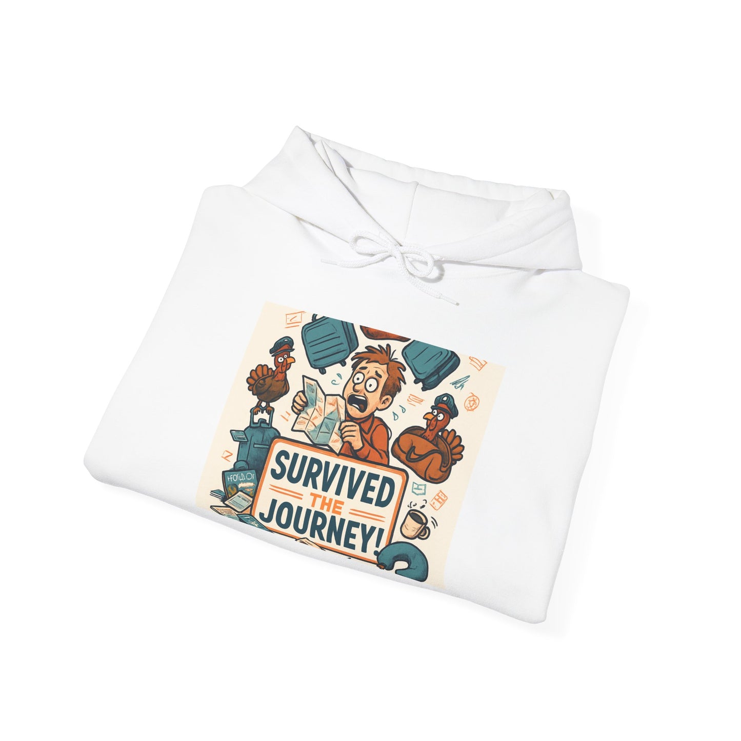 Survived the Journey Hoodie — Adventure Travel Graphic Pullover