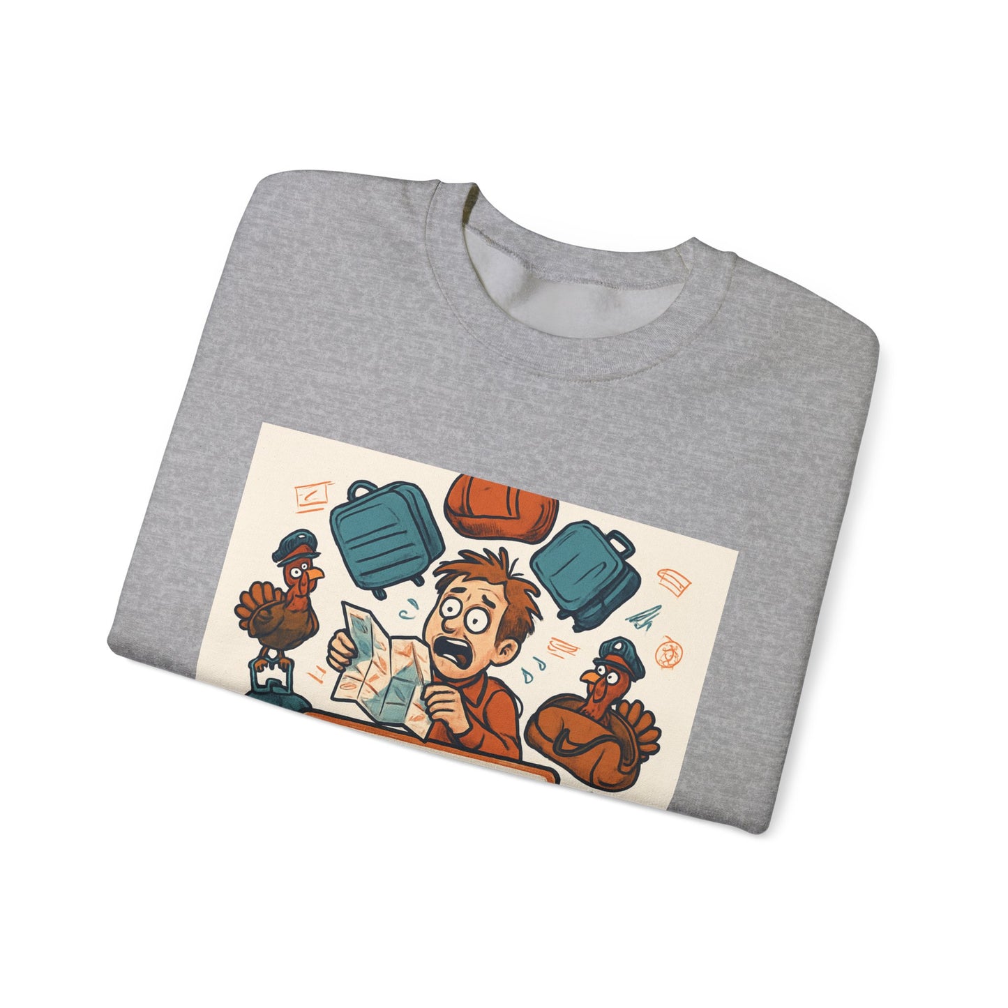 Crewneck Sweatshirt — "Survived the Journey" Travel Adventure Graphic