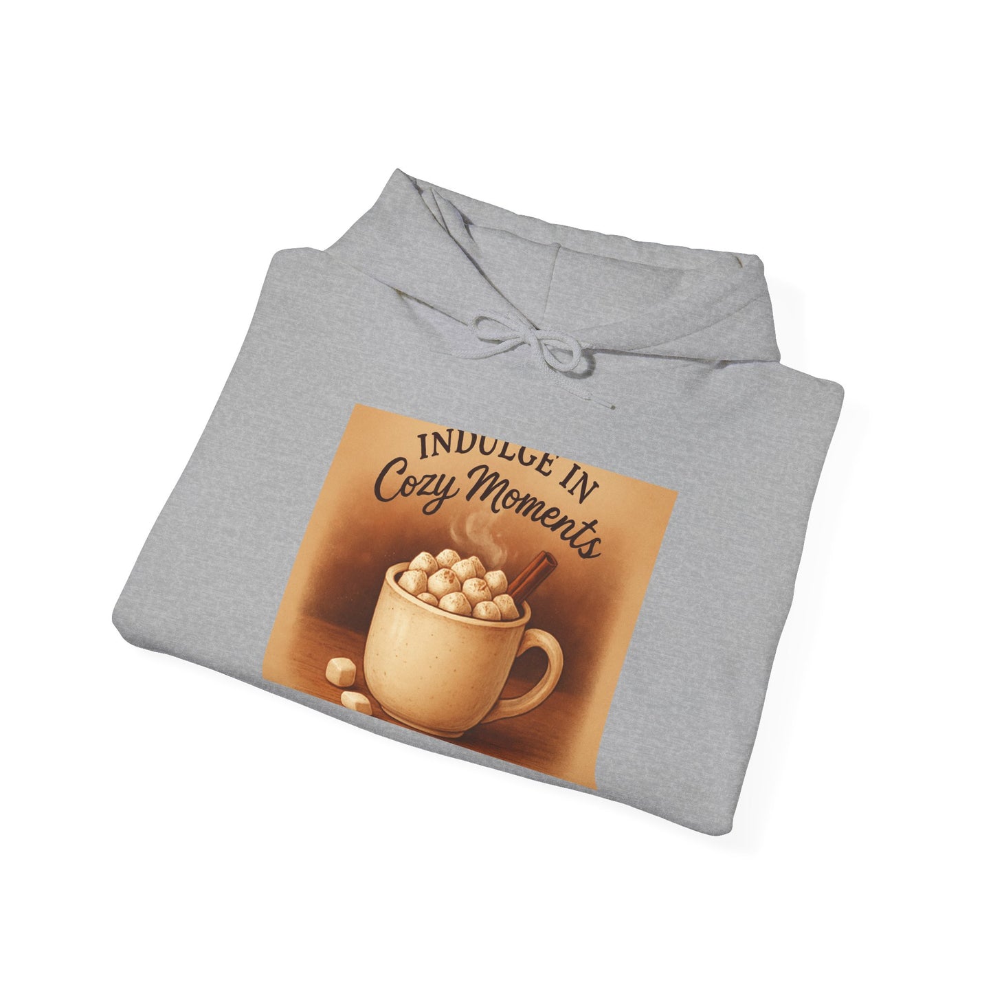 Cozy Moments Hot Cocoa Hoodie — "Indulge in Cozy Moments" Winter Sweatshirt