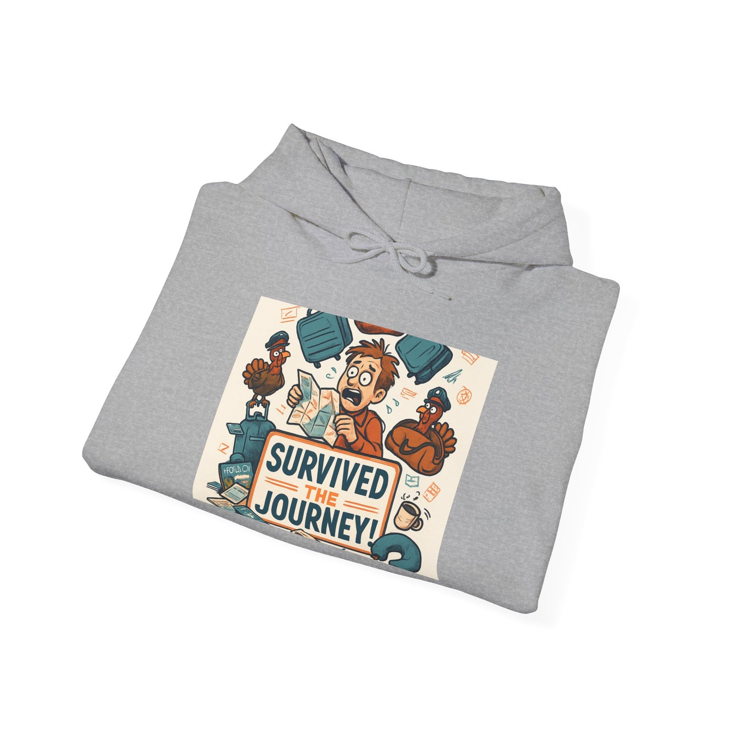 Survived the Journey Hoodie — Adventure Travel Graphic Pullover