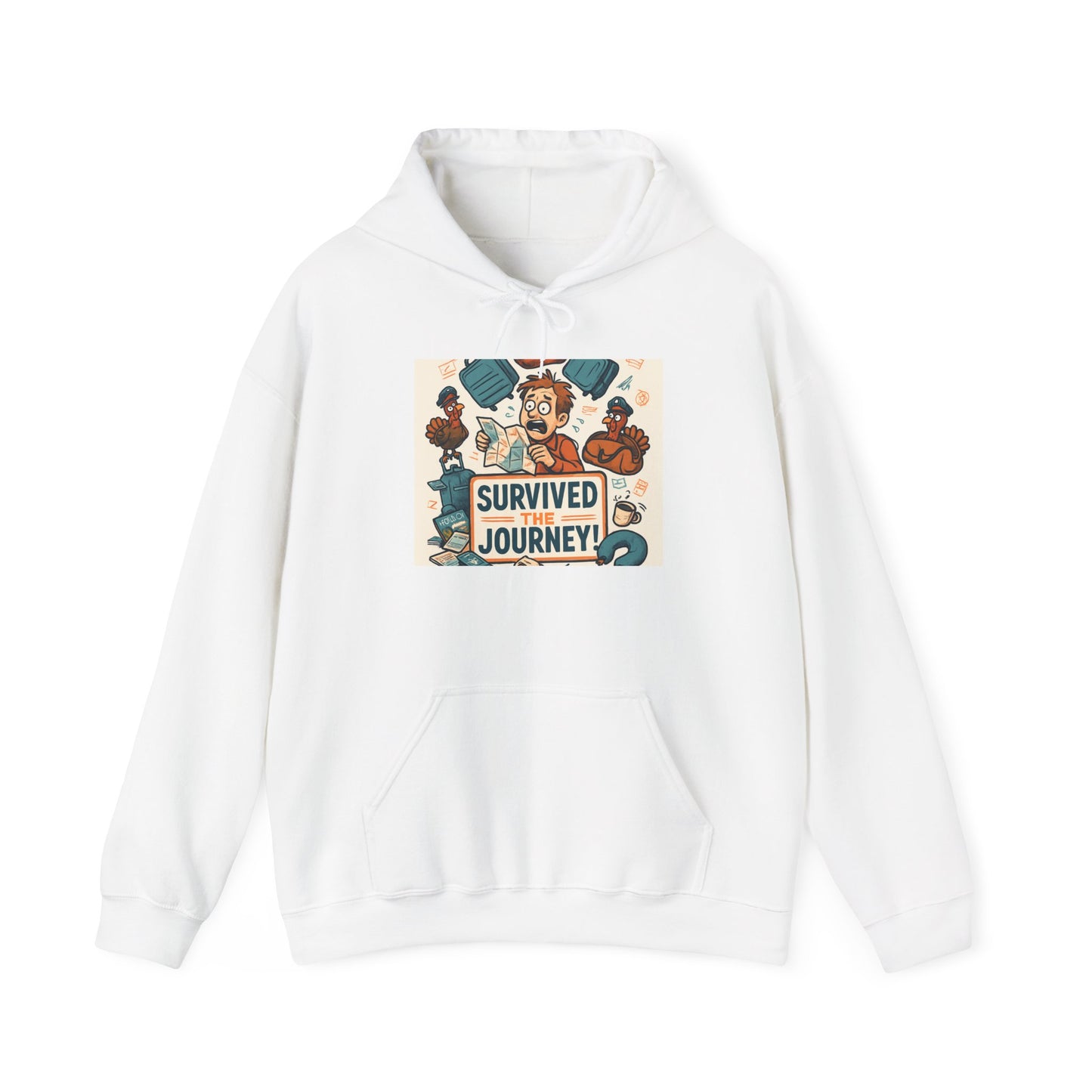 Survived the Journey Hoodie — Adventure Travel Graphic Pullover