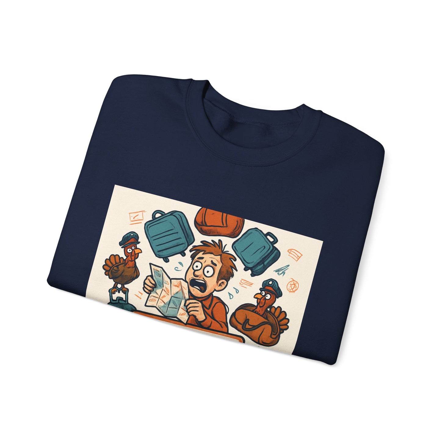 Crewneck Sweatshirt — "Survived the Journey" Travel Adventure Graphic