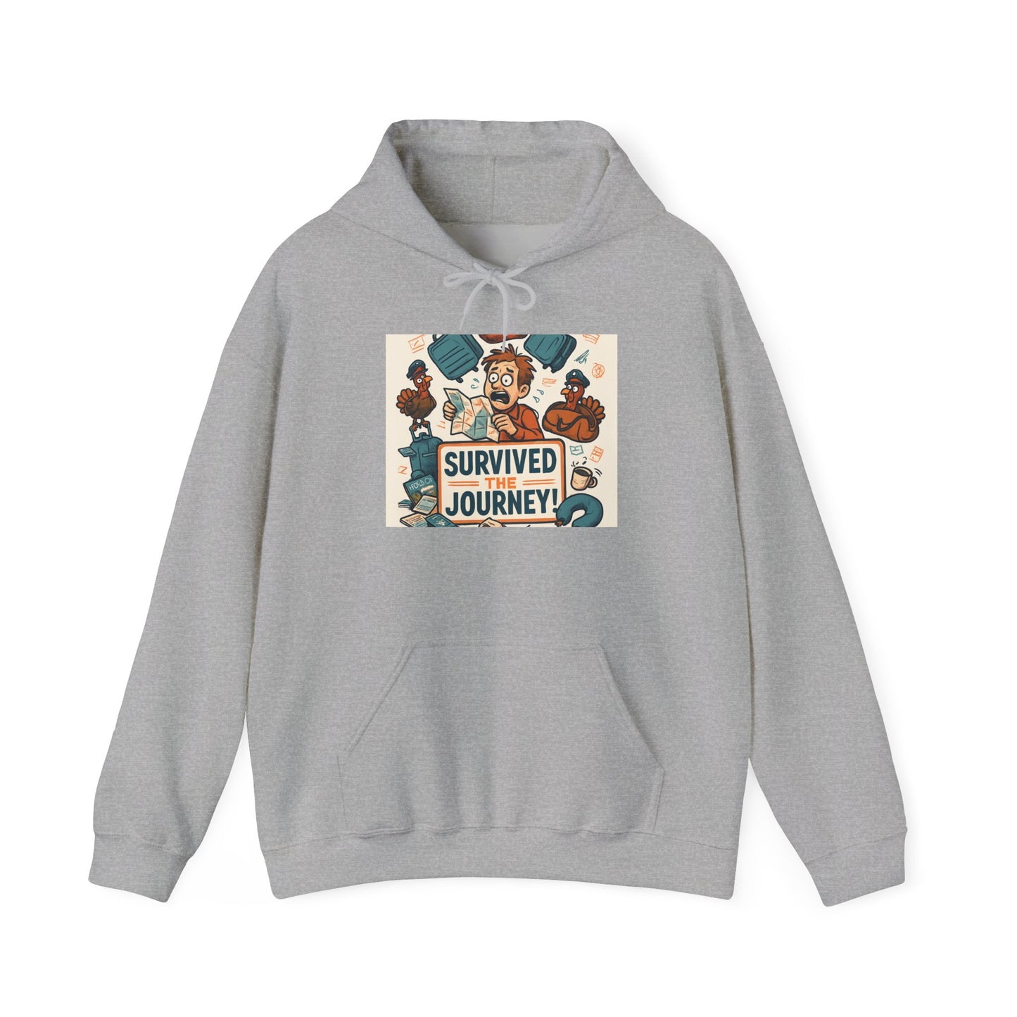 Survived the Journey Hoodie — Adventure Travel Graphic Pullover