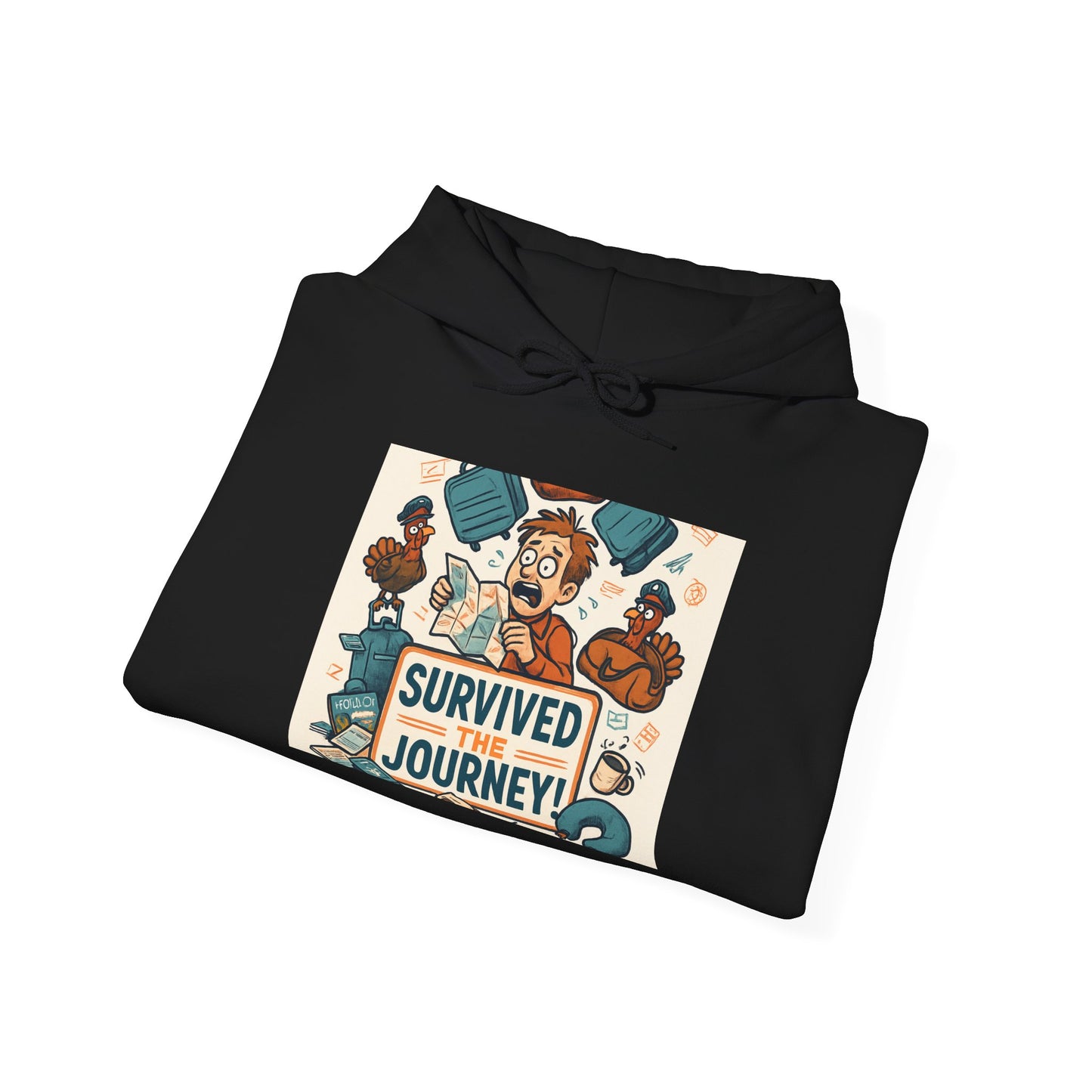 Survived the Journey Hoodie — Adventure Travel Graphic Pullover