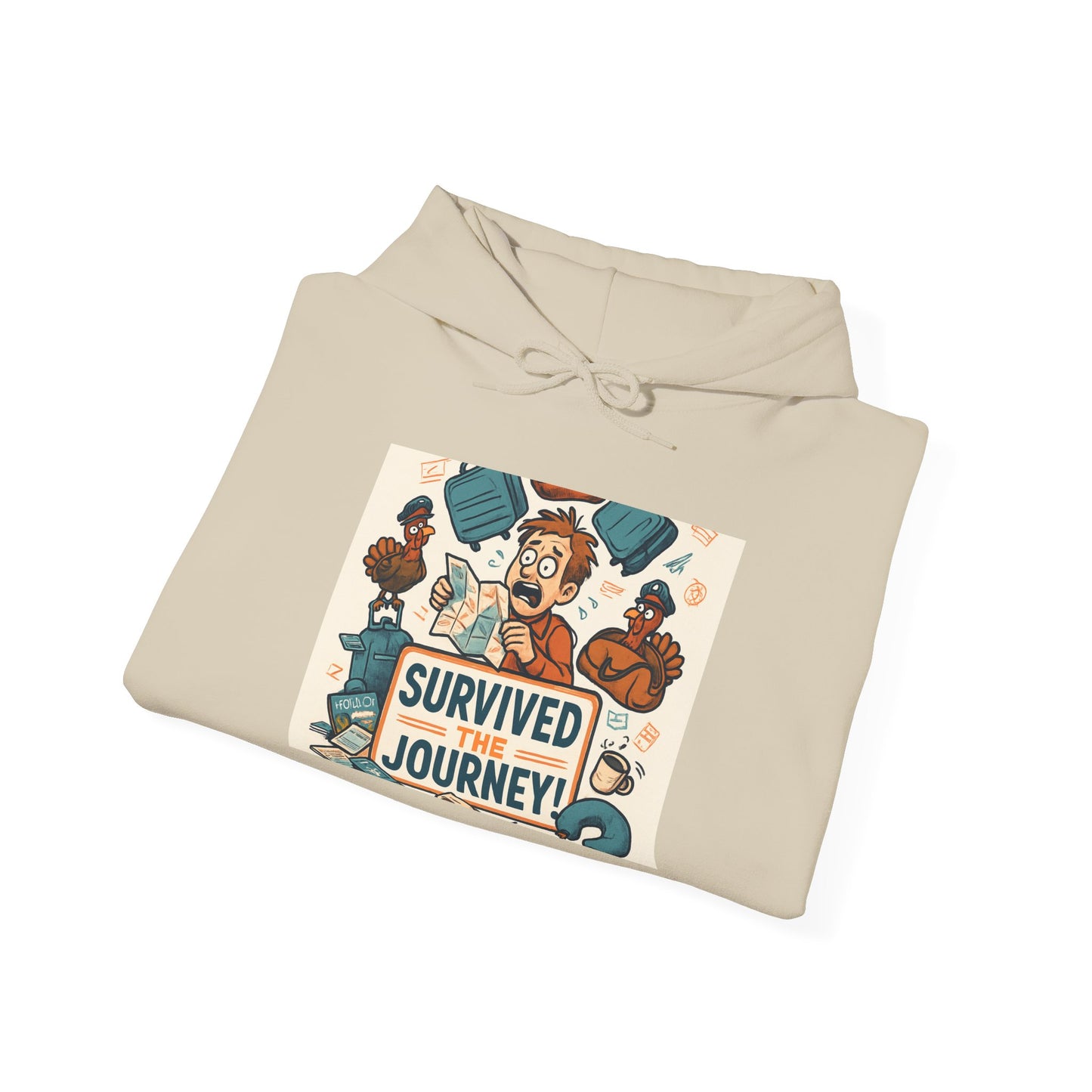 Survived the Journey Hoodie — Adventure Travel Graphic Pullover