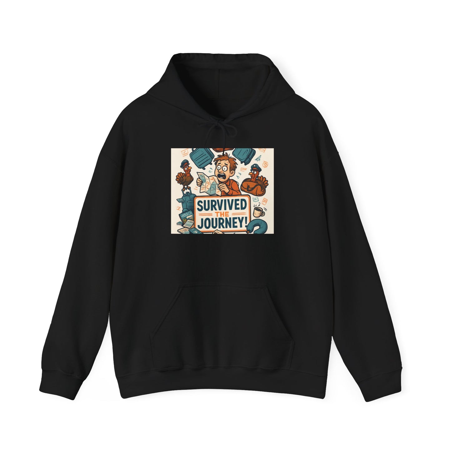 Survived the Journey Hoodie — Adventure Travel Graphic Pullover