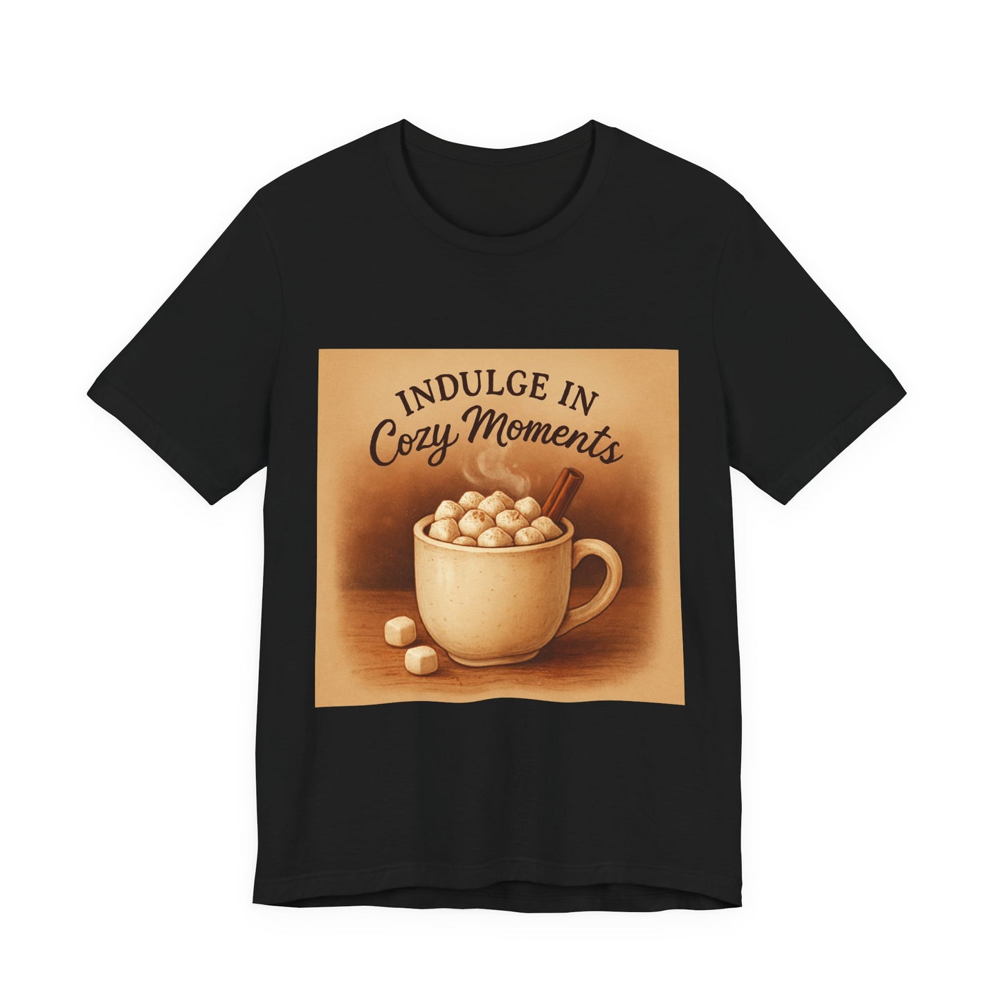 Cozy Moments Hot Cocoa Tee — "Indulge in Cozy Moments"