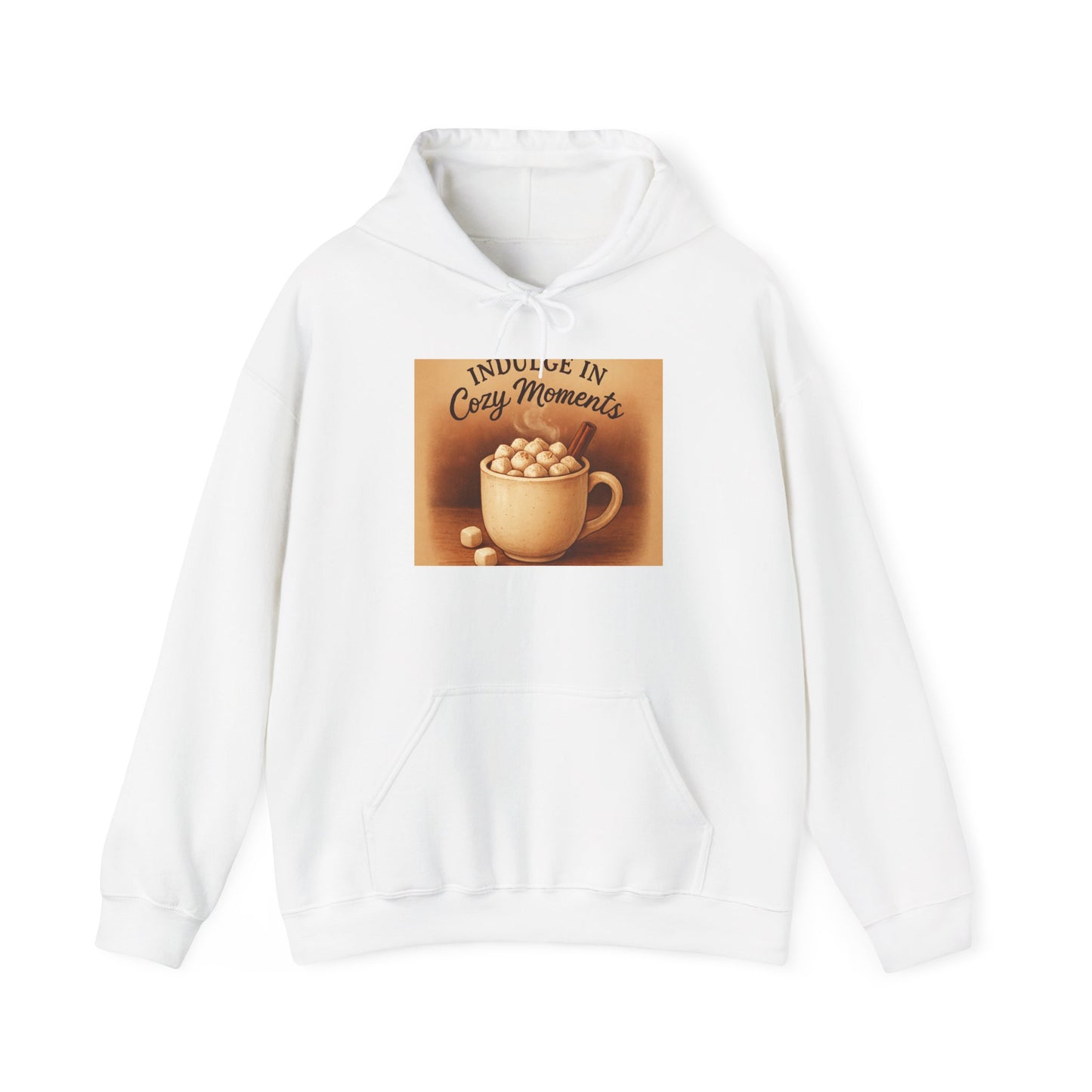 Cozy Moments Hot Cocoa Hoodie — "Indulge in Cozy Moments" Winter Sweatshirt