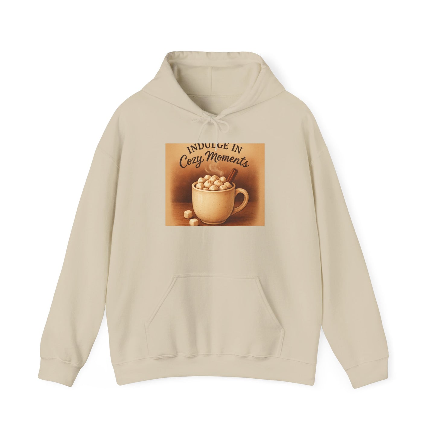 Cozy Moments Hot Cocoa Hoodie — "Indulge in Cozy Moments" Winter Sweatshirt