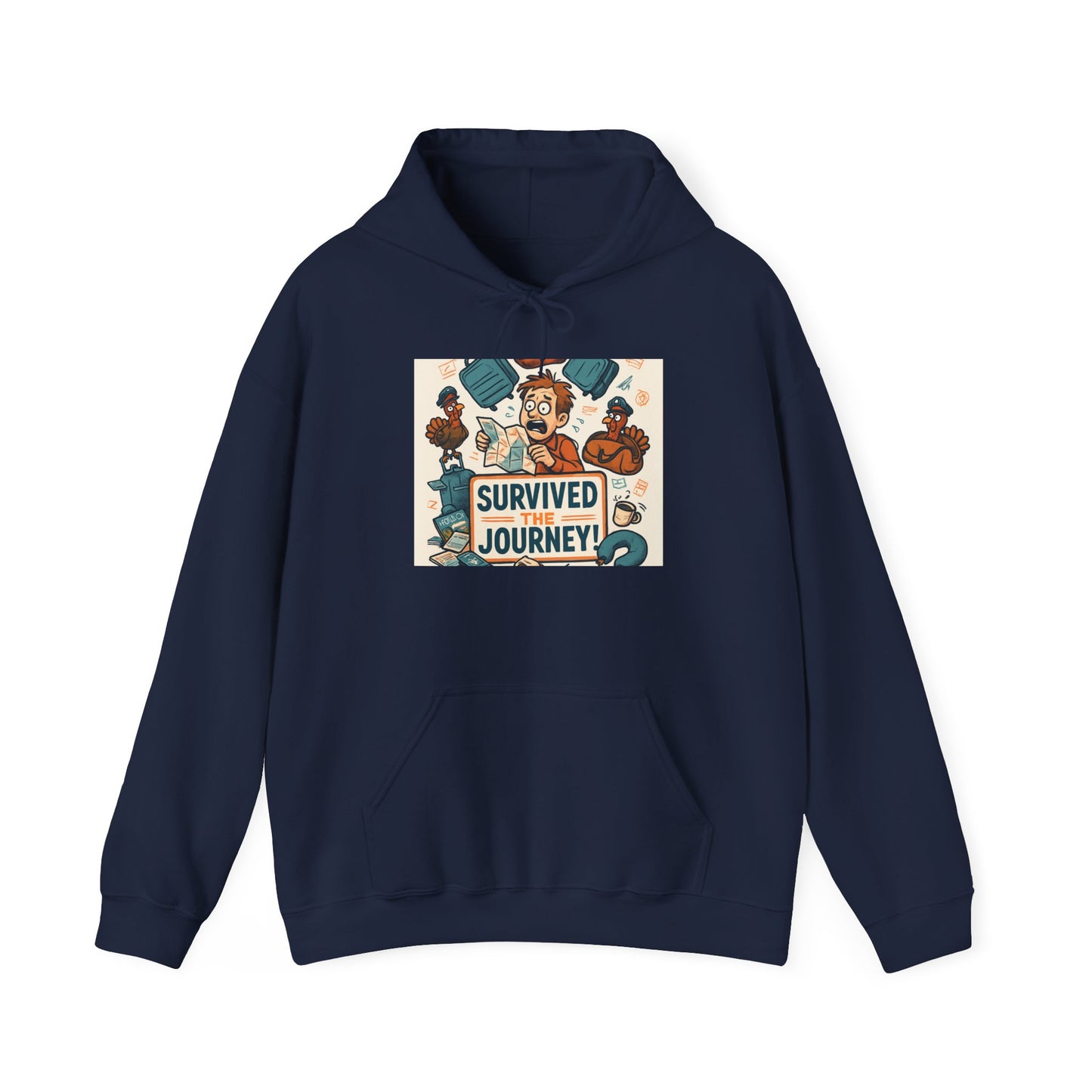 Survived the Journey Hoodie — Adventure Travel Graphic Pullover