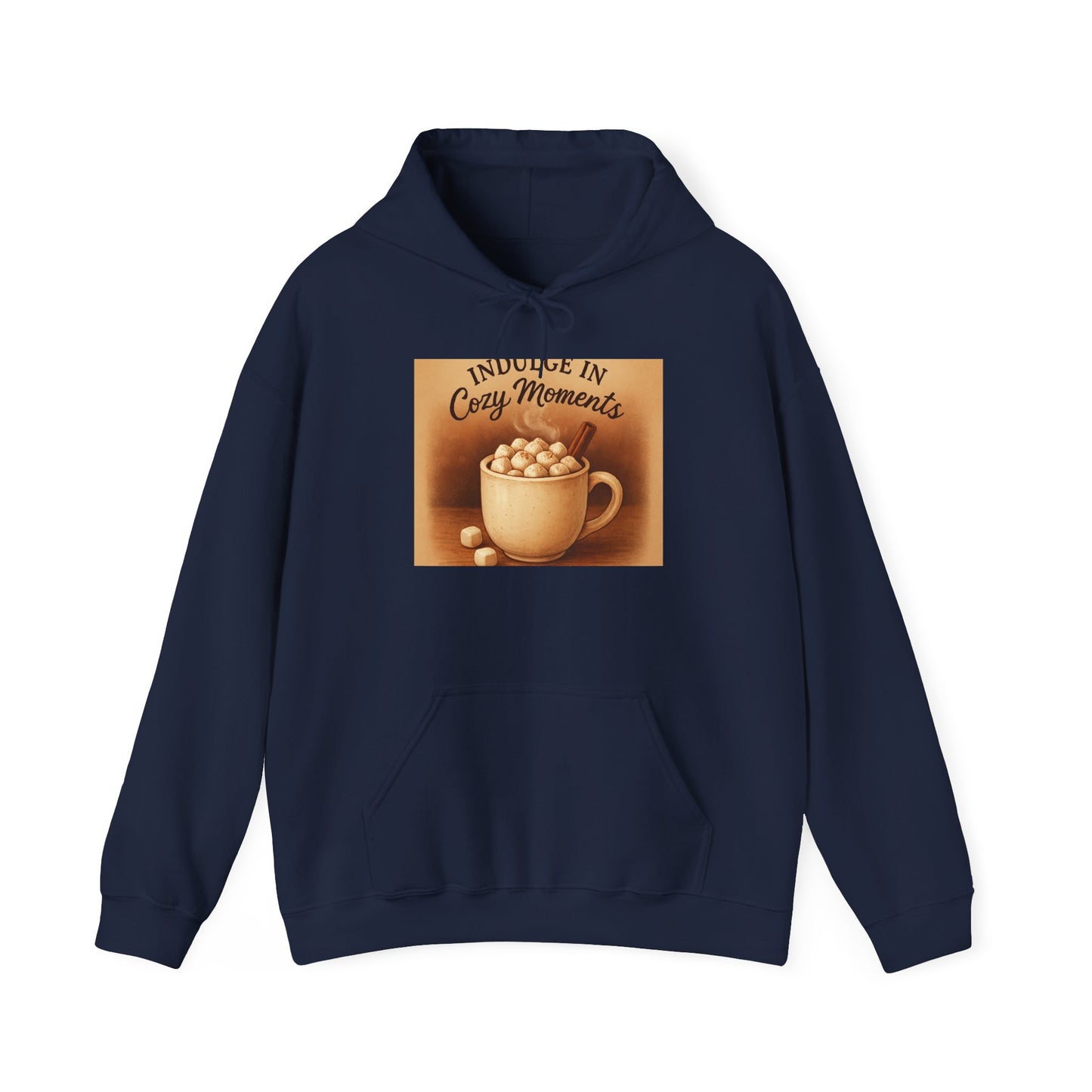 Cozy Moments Hot Cocoa Hoodie — "Indulge in Cozy Moments" Winter Sweatshirt