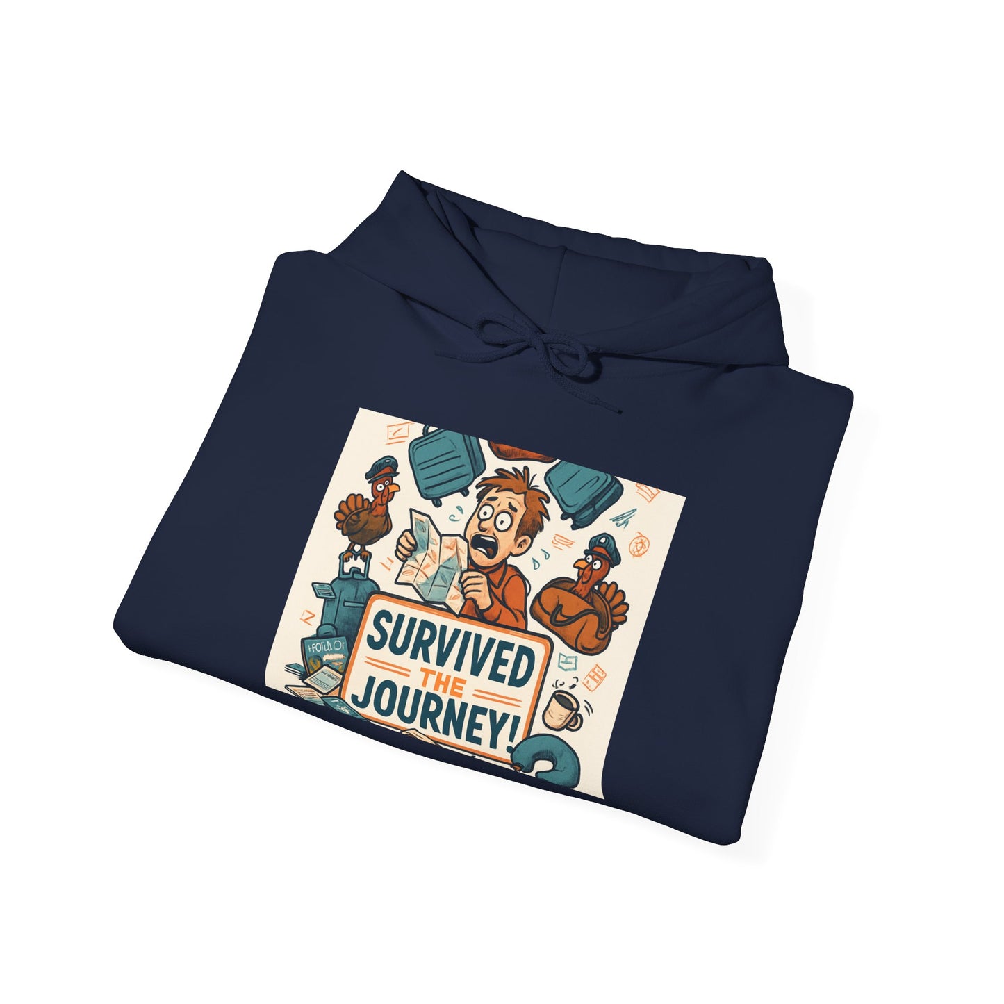 Survived the Journey Hoodie — Adventure Travel Graphic Pullover