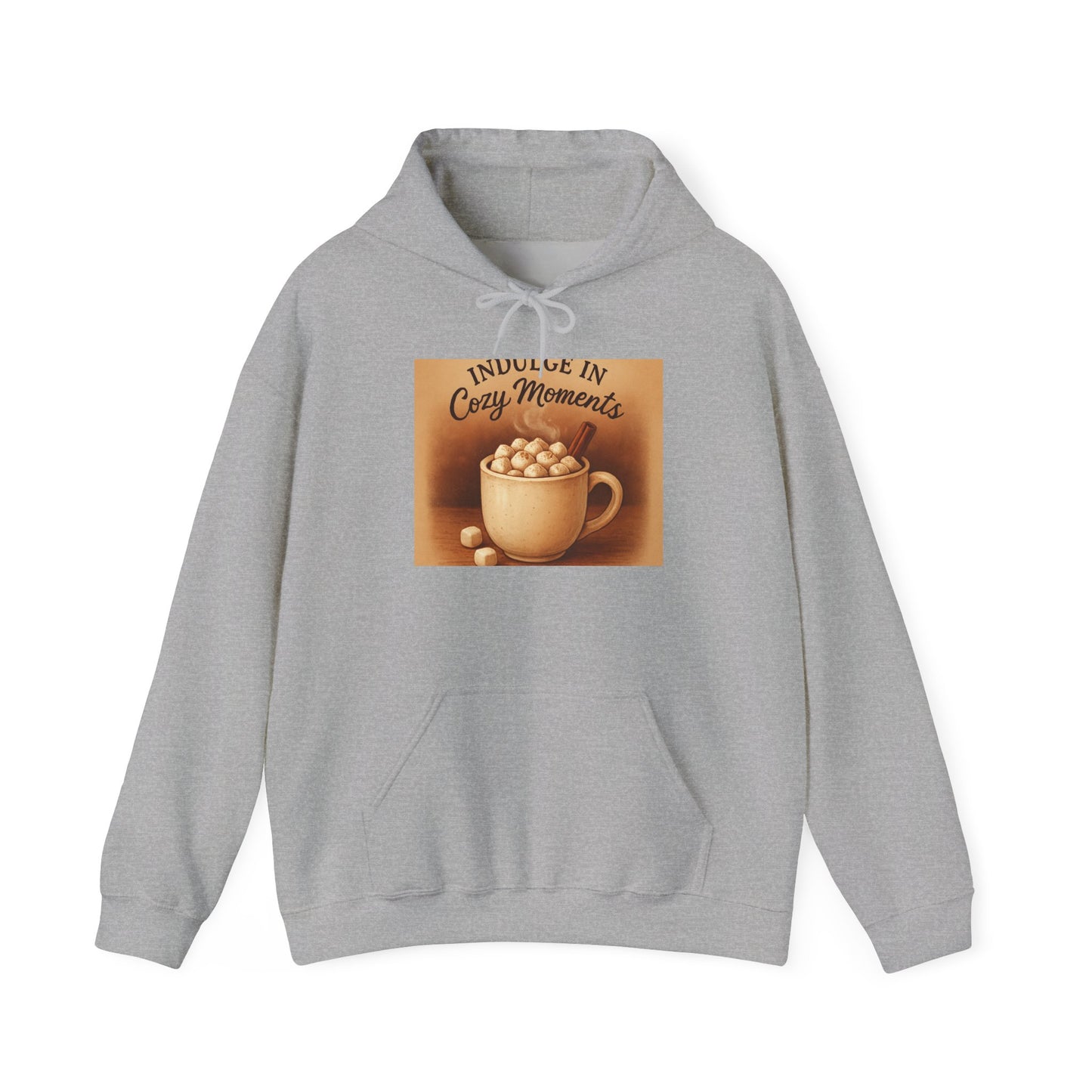 Cozy Moments Hot Cocoa Hoodie — "Indulge in Cozy Moments" Winter Sweatshirt